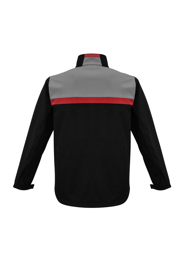 Charger Unisex Jacket Black/Red/Grey back view