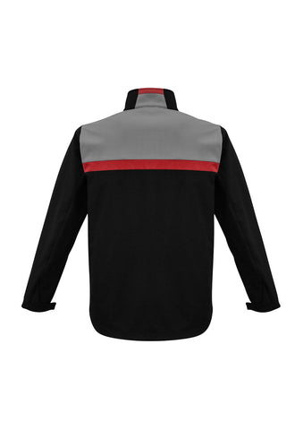 Charger Unisex Jacket Black/Red/Grey back view