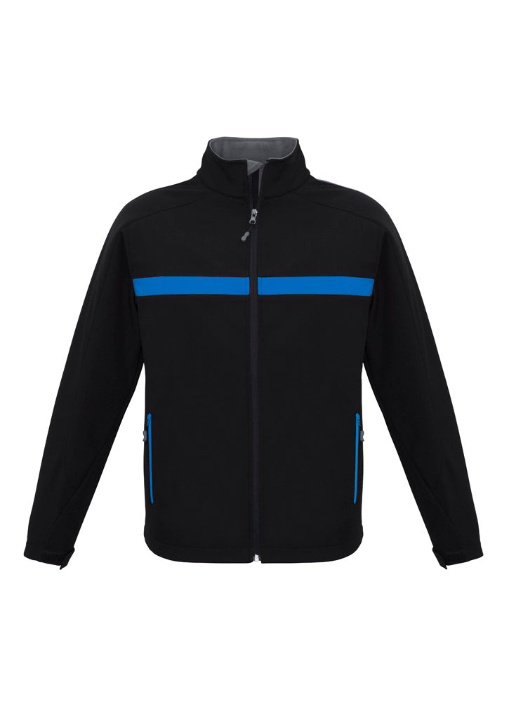 Charger Unisex Jacket Black/Royal/Grey front view