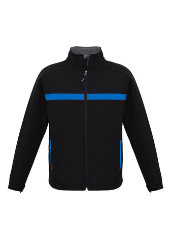 Charger Unisex Jacket Black/Royal/Grey front view