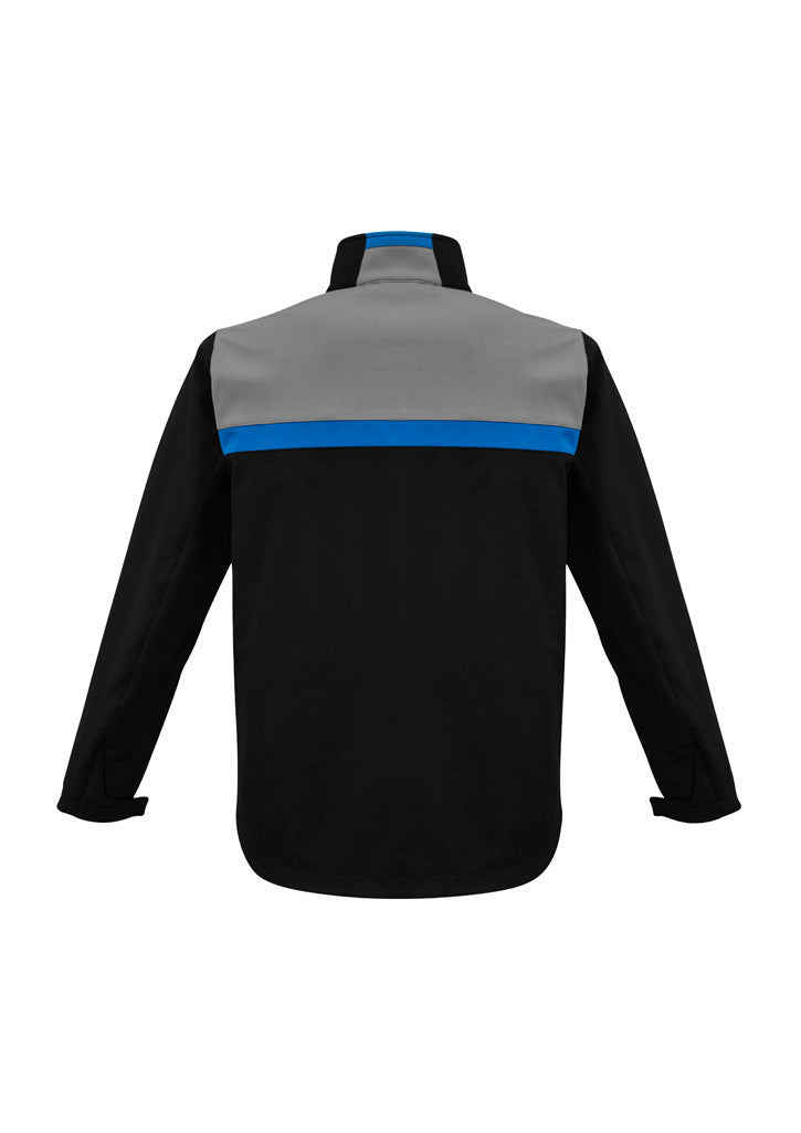 Charger Unisex Jacket Black/Royal/Grey back view
