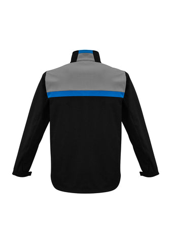 Charger Unisex Jacket Black/Royal/Grey back view