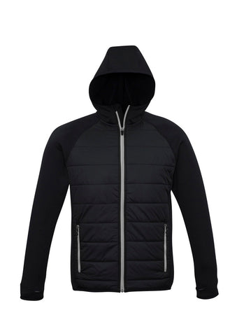 Stealth Mens Jacket Black/Silver front view