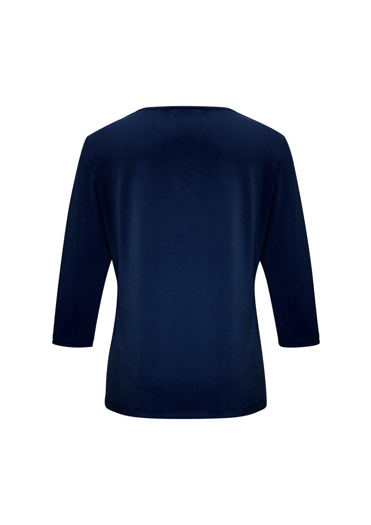 Lana Womens 3/4 Sleeve Top Ink back view