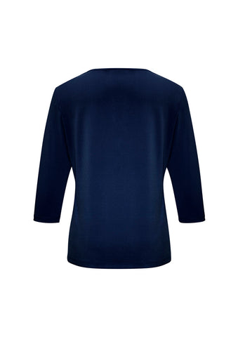 Lana Womens 3/4 Sleeve Top Ink back view