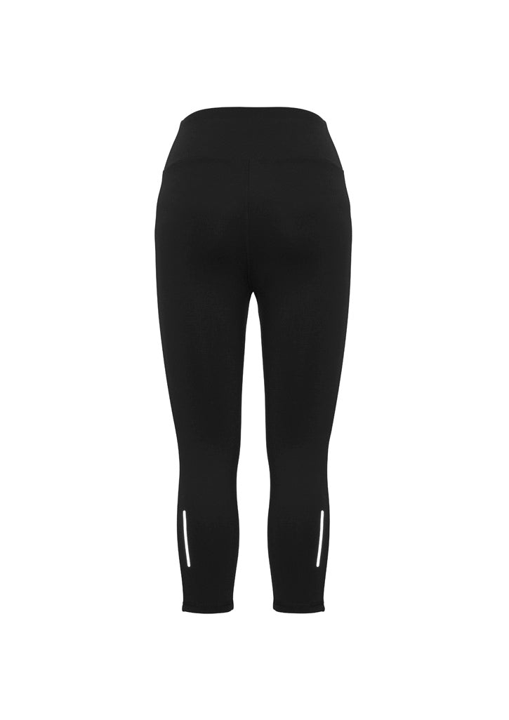 Flex Womens 3/4 Leggings Black back view