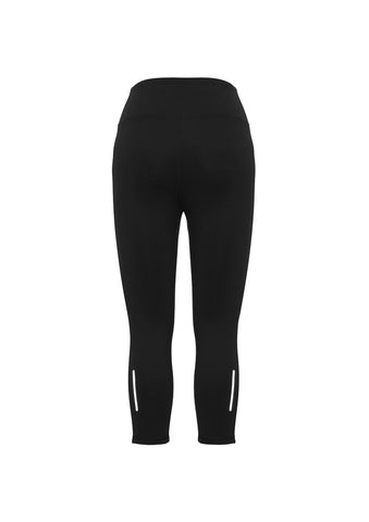 Flex Womens 3/4 Leggings Black back view