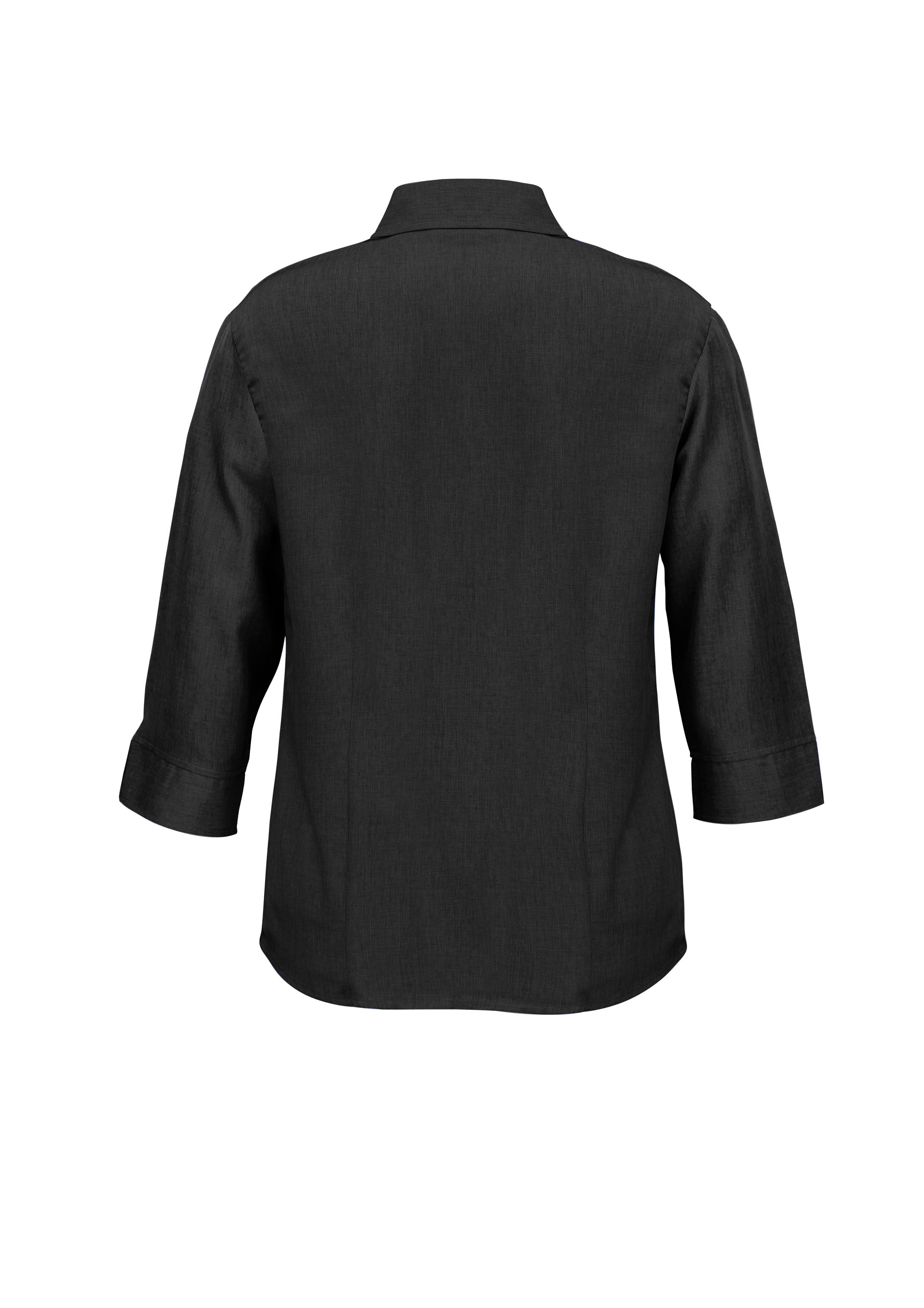 Oasis Womens 3/4 Sleeve Shirt Black back view