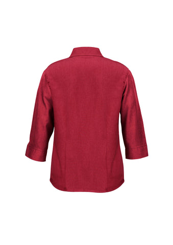 Oasis Womens 3/4 Sleeve Shirt Cherry back view