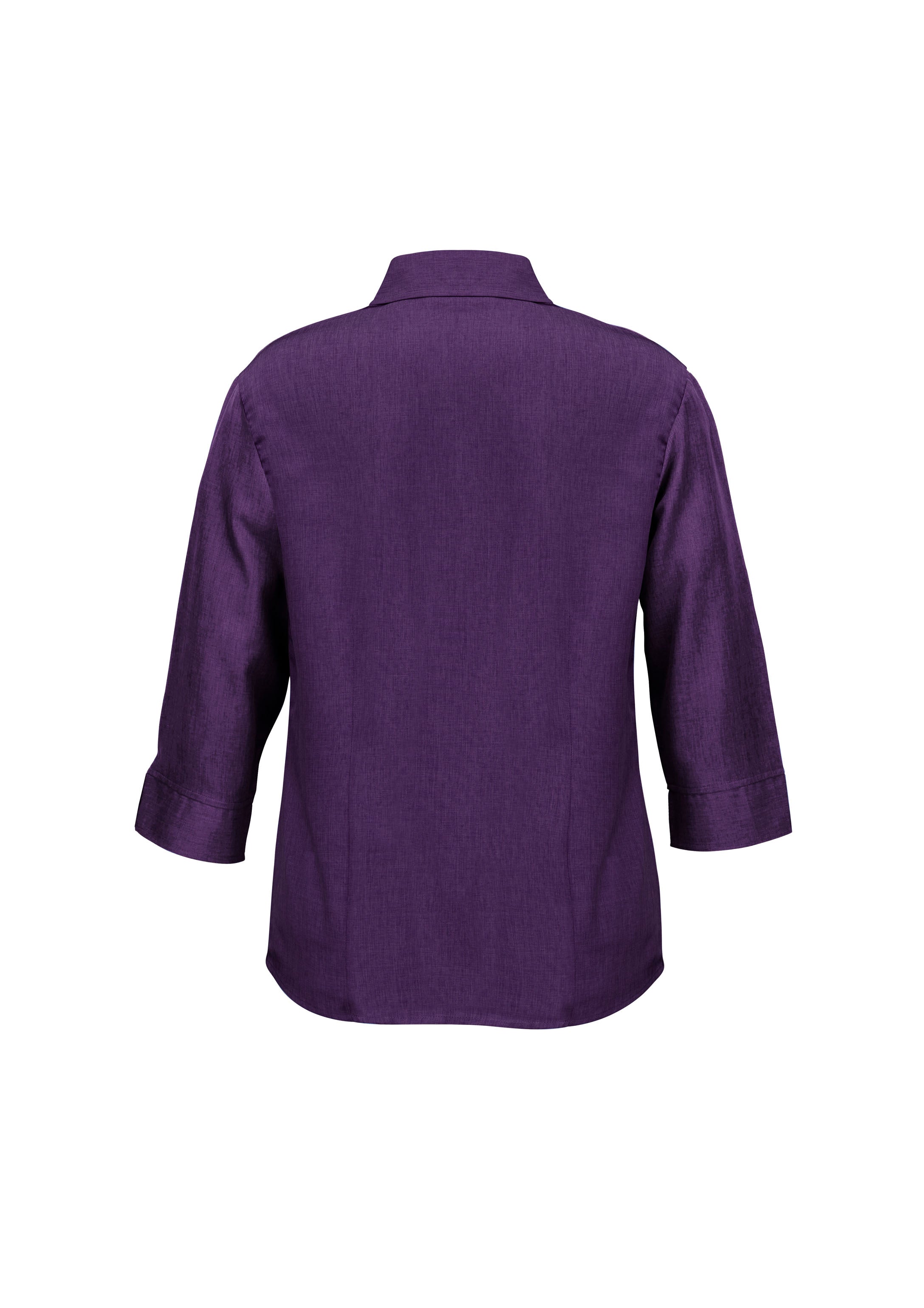 Oasis Womens 3/4 Sleeve Shirt Grape back view