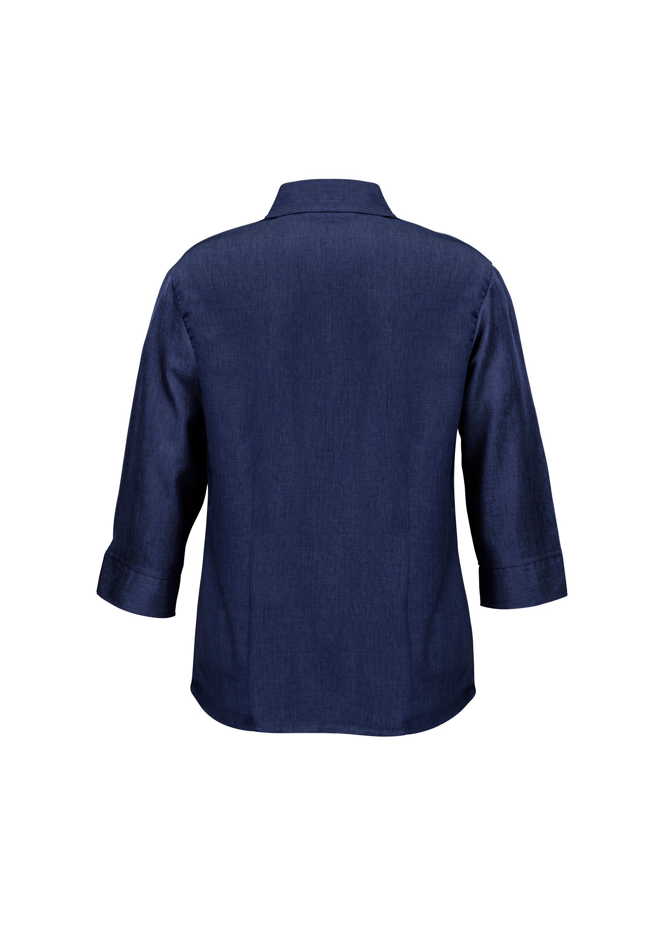Oasis Womens 3/4 Sleeve Shirt Navy back view