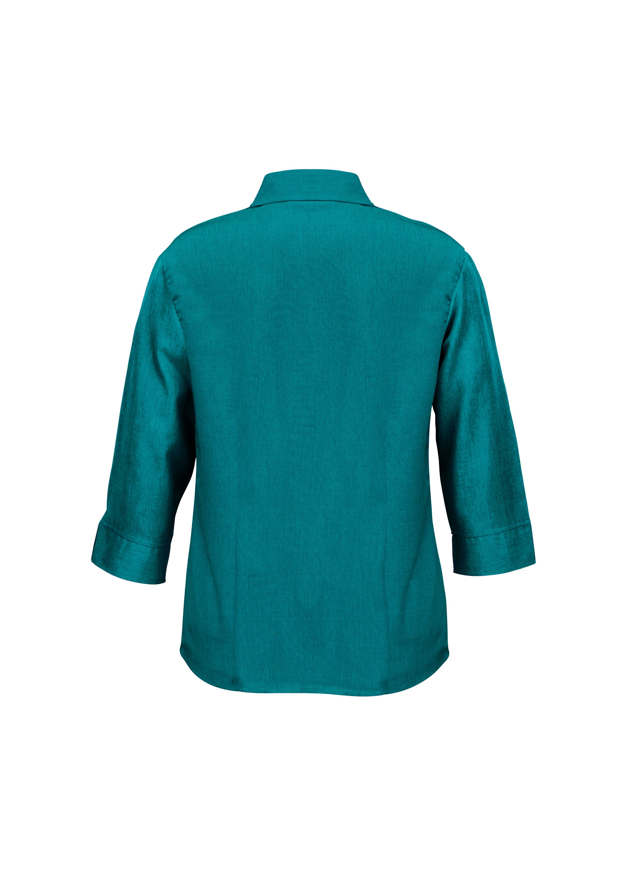 Oasis Womens 3/4 Sleeve Shirt Teal back view