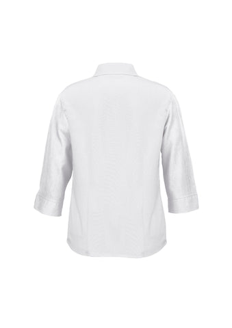 Oasis Womens 3/4 Sleeve Shirt White back view