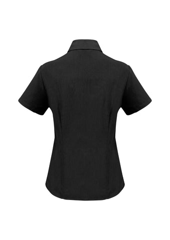 Oasis Womens Short Sleeve Shirt Black back view