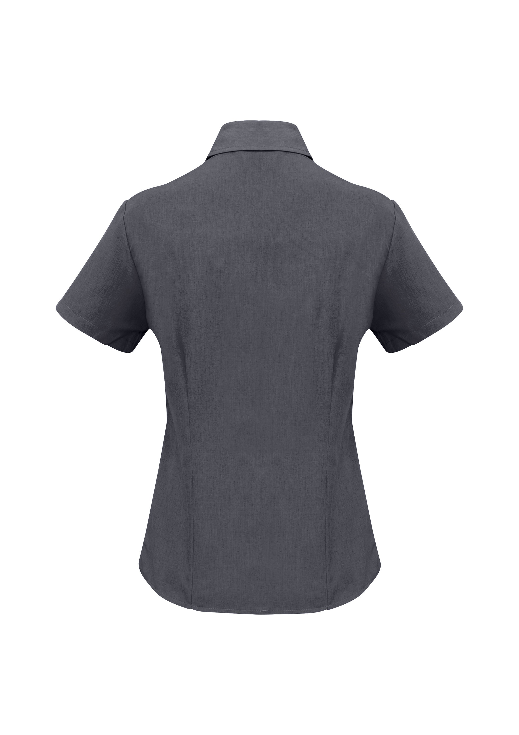 Oasis Womens Short Sleeve Shirt Charcoal back view