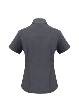 Oasis Womens Short Sleeve Shirt Charcoal back view