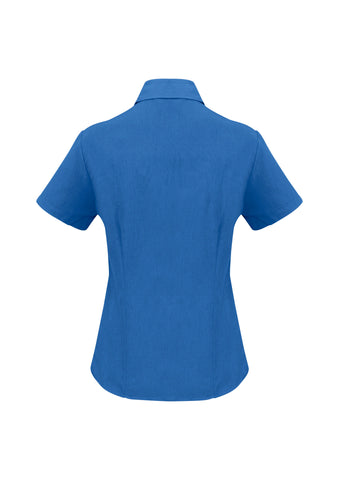 Oasis Womens Short Sleeve Shirt Electric Blue back view
