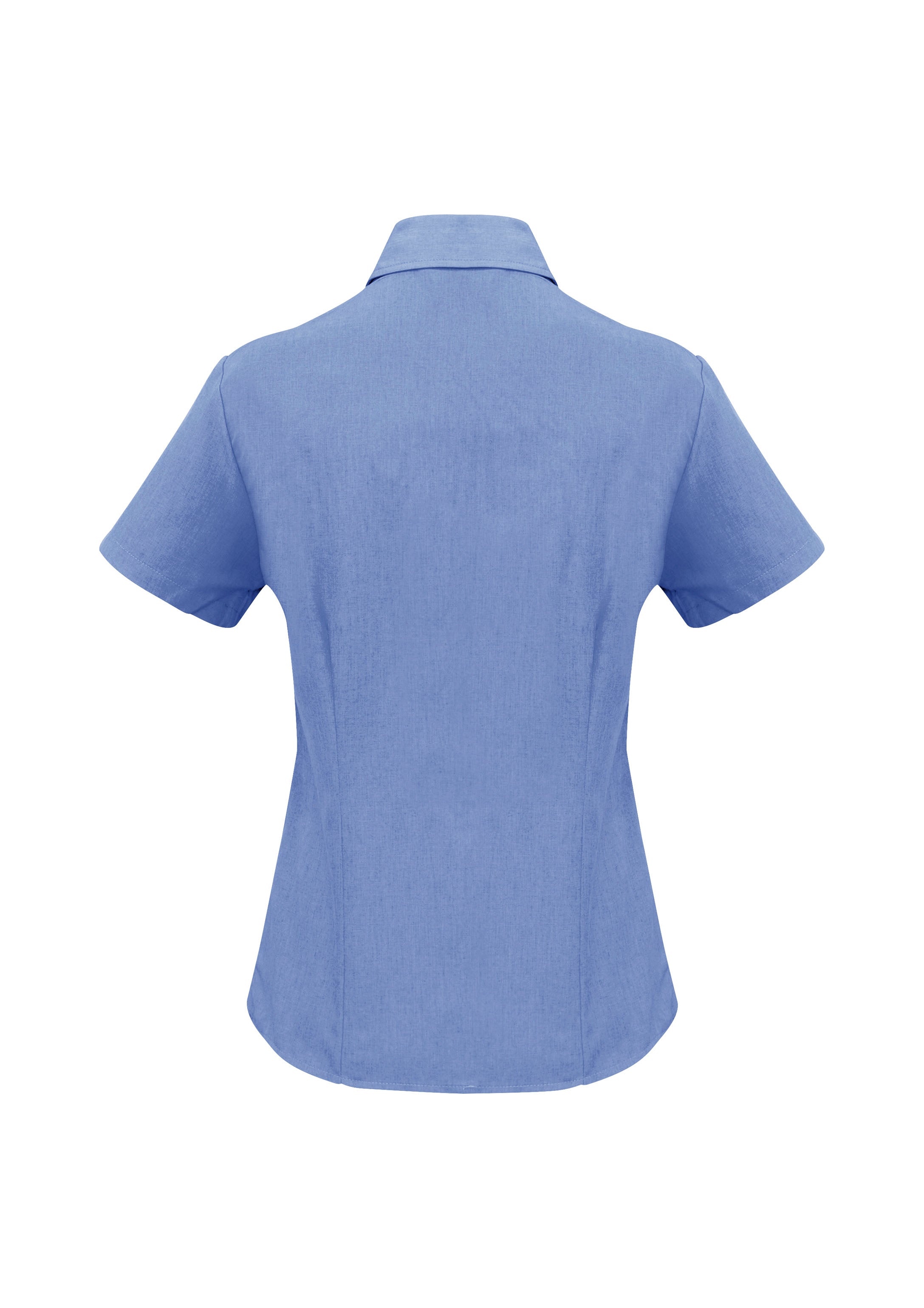 Oasis Womens Short Sleeve Shirt Mid Blue back view