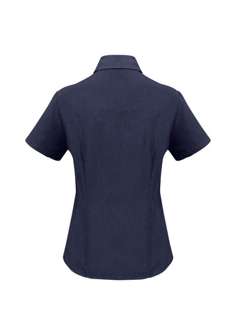 Oasis Womens Short Sleeve Shirt Navy back view