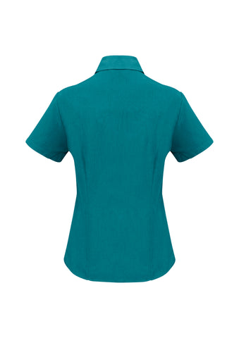 Oasis Womens Short Sleeve Shirt Teal back view