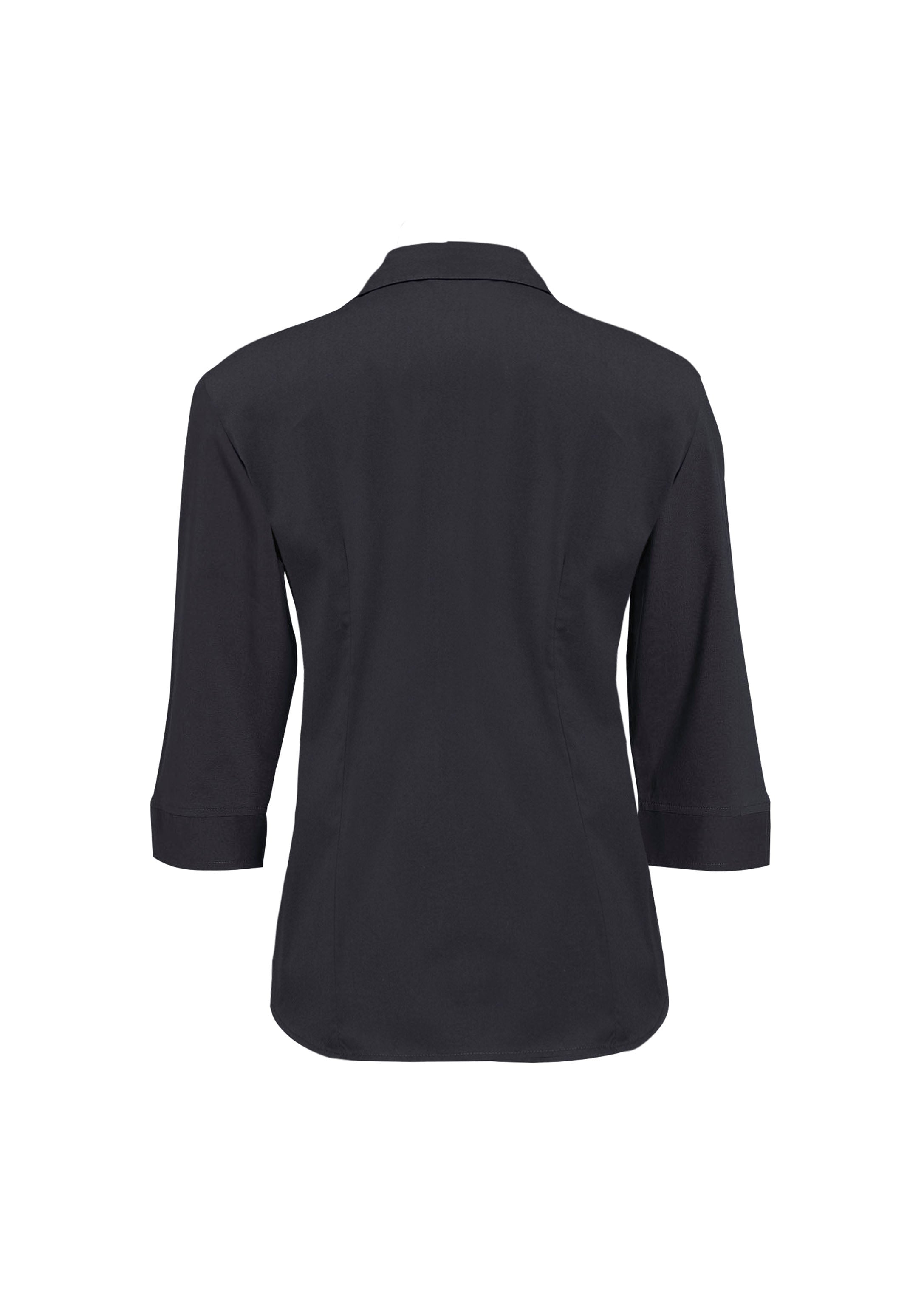 Metro Womens 3/4 Sleeve Shirt Charcoal back view