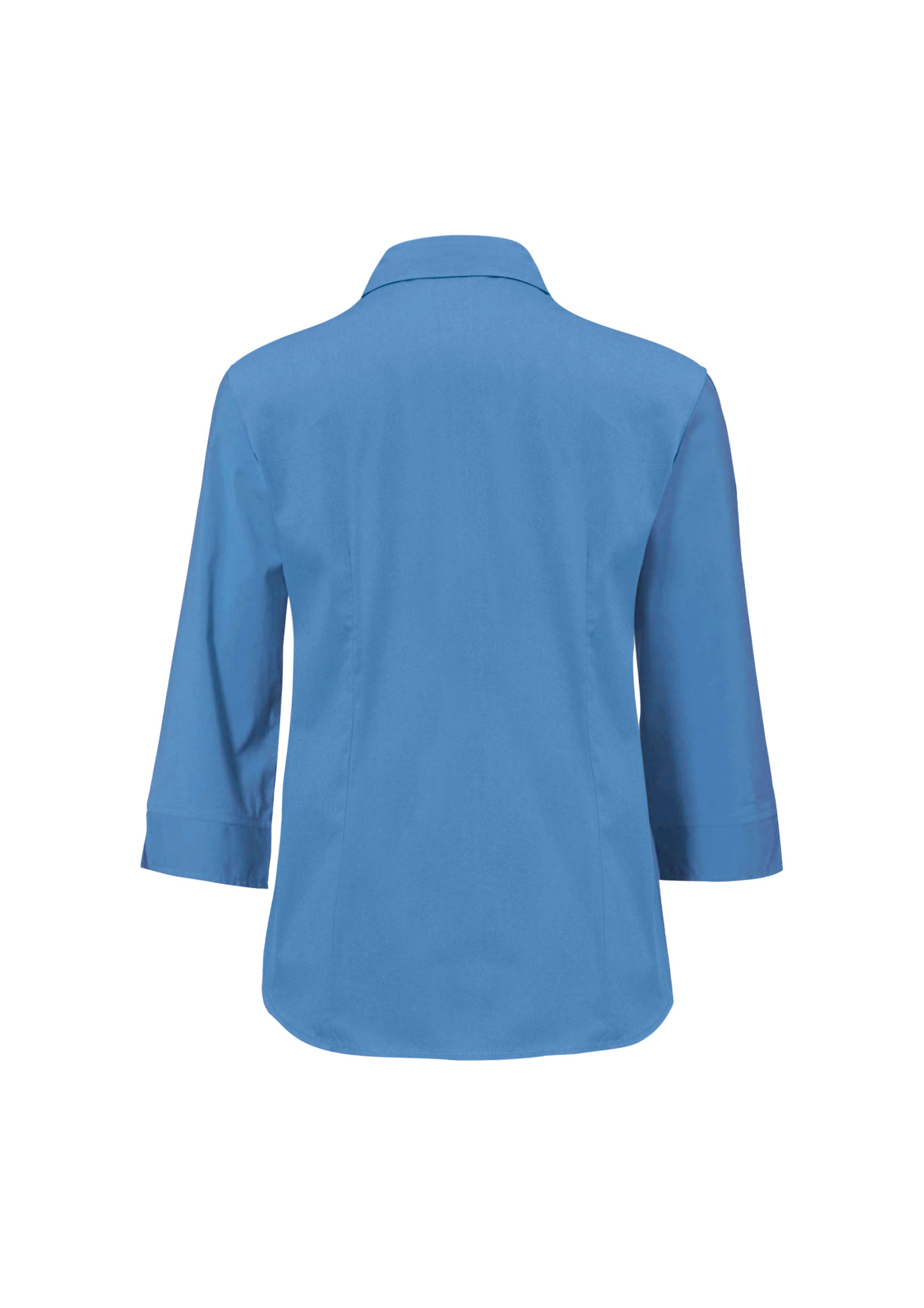 Metro Womens 3/4 Sleeve Shirt Mid Blue back view