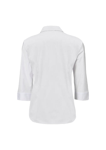 Metro Womens 3/4 Sleeve Shirt White back view