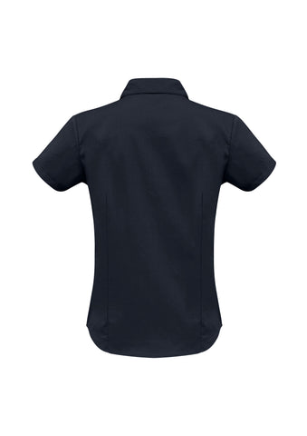 Metro Womens Short Sleeve Shirt Black back view