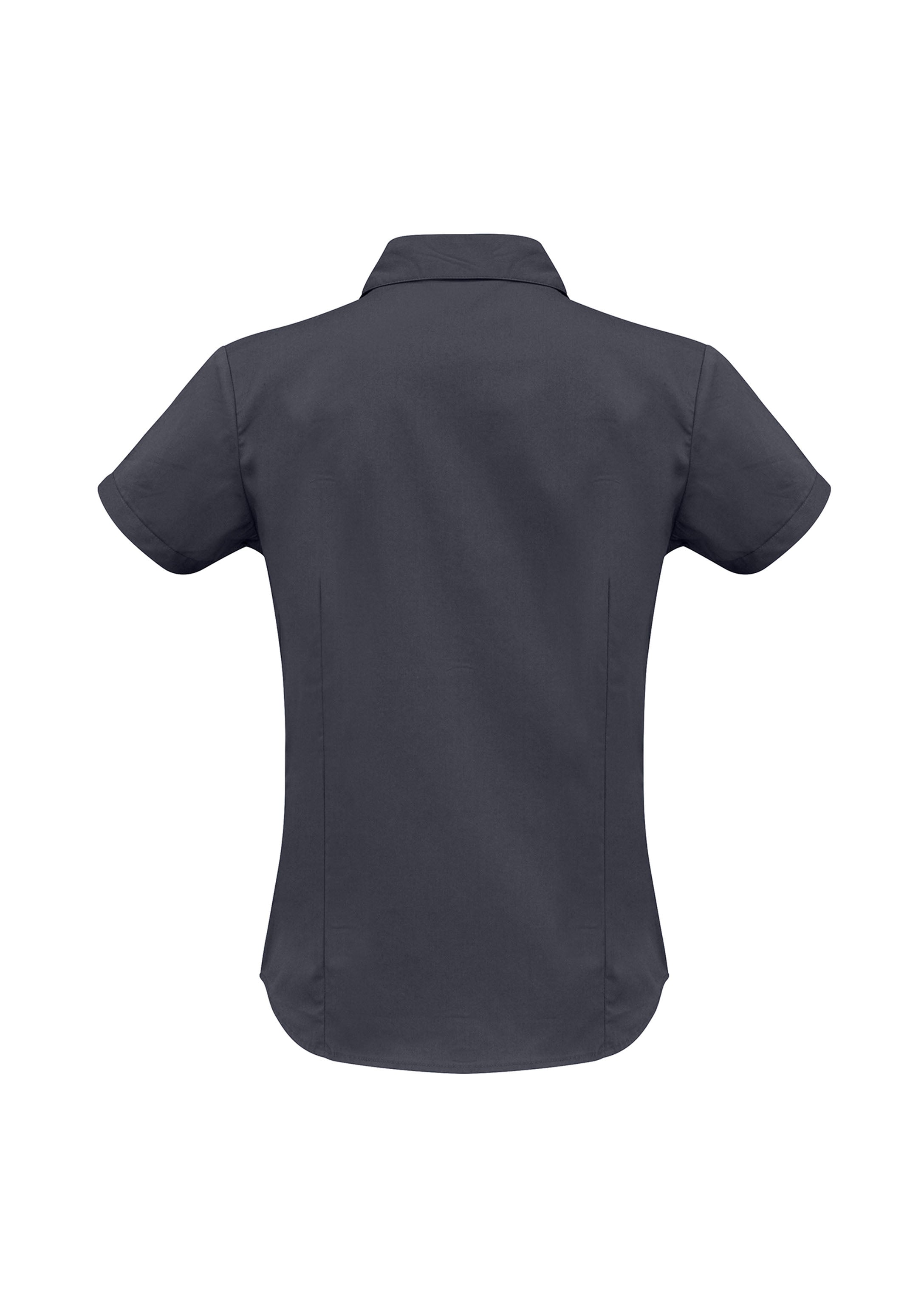 Metro Womens Short Sleeve Shirt Charcoal back view