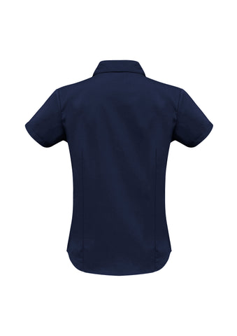 Metro Womens Short Sleeve Shirt Navy back view