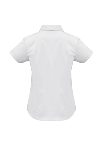 Metro Womens Short Sleeve Shirt White back view