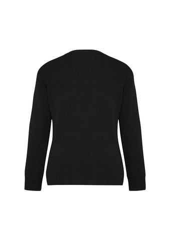 Woolmix Womens Cardigan Black back view