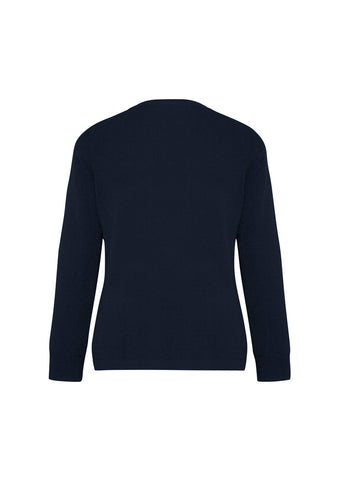 Woolmix Womens Cardigan Navy back view