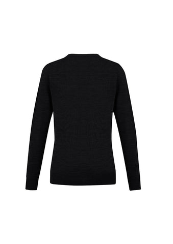 Roma Womens Knit Cardigan Black back view