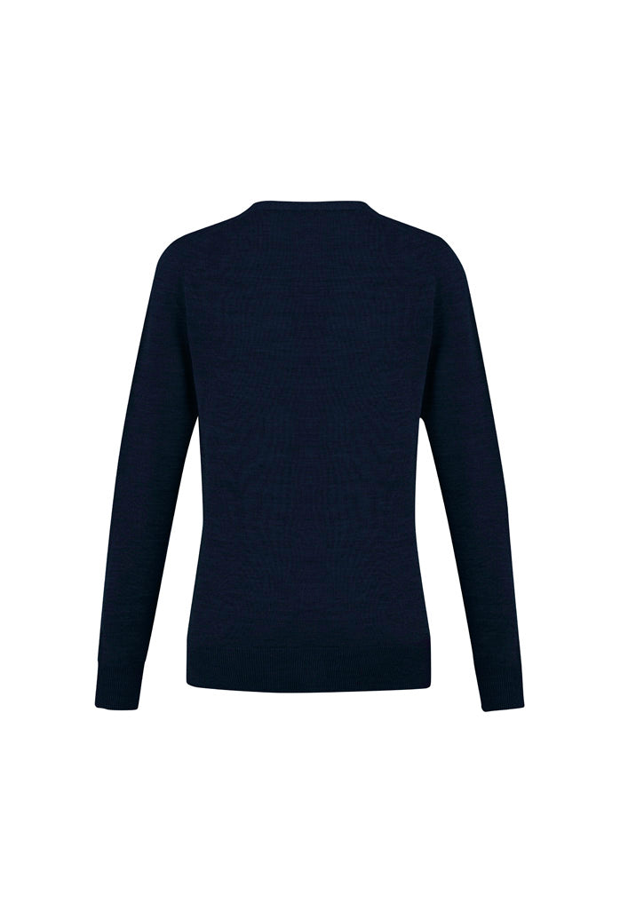 Roma Womens Knit Cardigan Navy back view