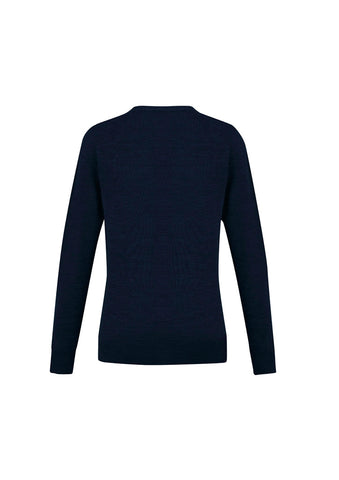 Roma Womens Knit Cardigan Navy back view