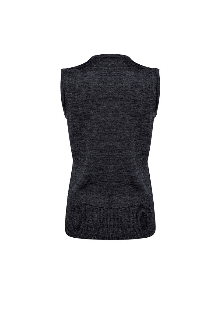 Milano Womens Vest Charcoal back view