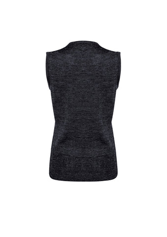 Milano Womens Vest Charcoal back view