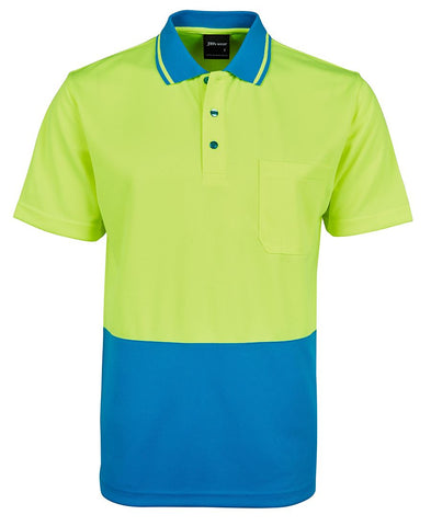 JB's Adults Hi Vis Non Cuff Traditional Polo - 6HVNC