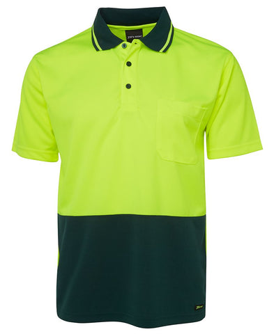 JB's Adults Hi Vis Non Cuff Traditional Polo - 6HVNC