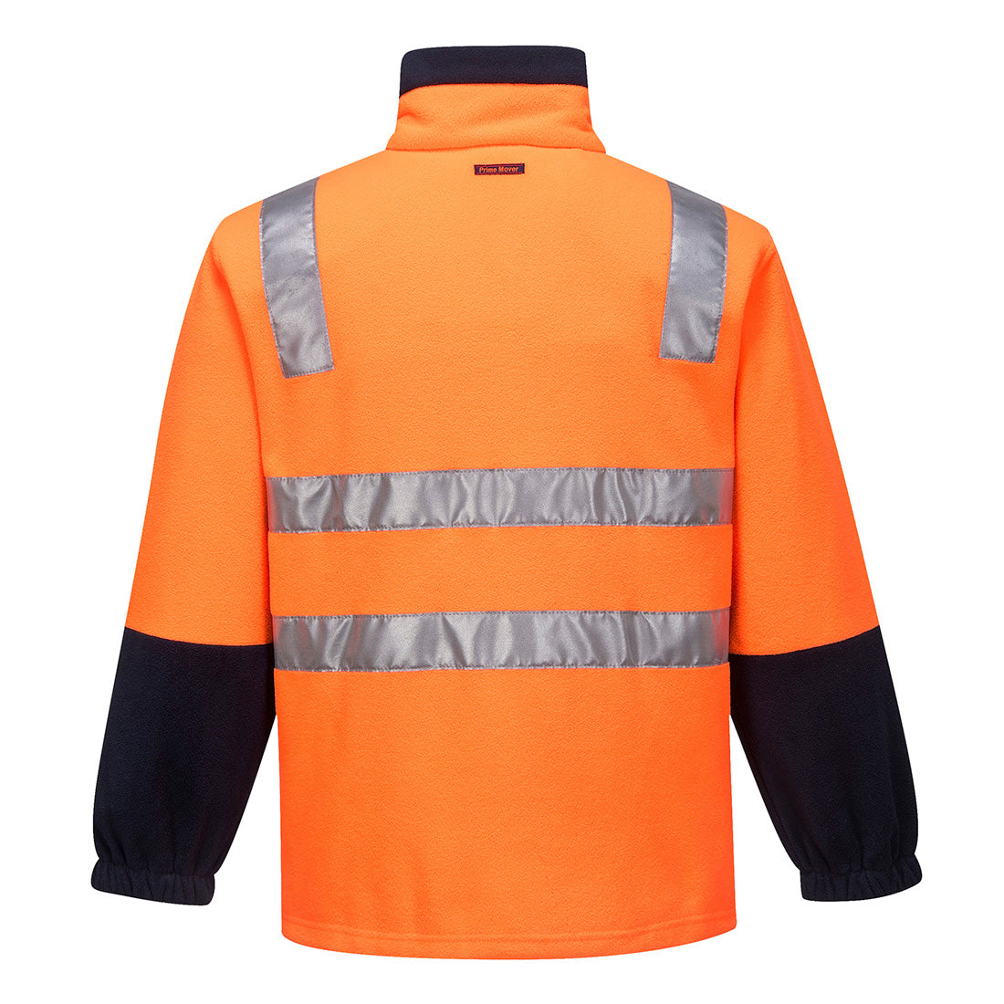 Hi-Vis Contrast 1/4 Zip Polar Fleece Orange/Navy back