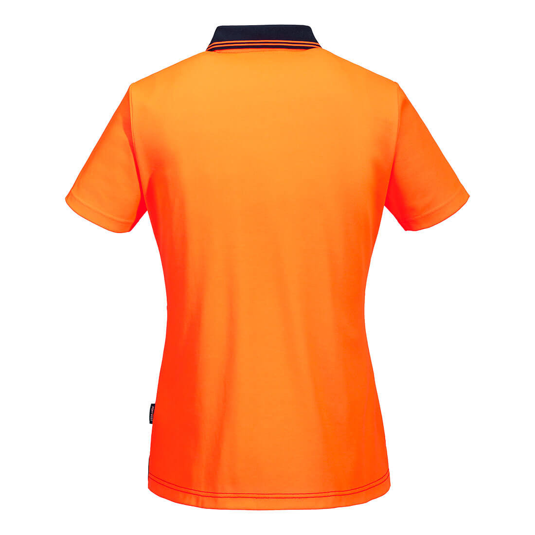 Hi-Vis Women's Cotton Comfort Contrast Class D Polo Shirt S/S Orange/Navy back
