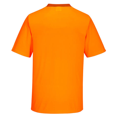 Hi-Vis Contrast Class D T-Shirt S/S Orange/Navy back