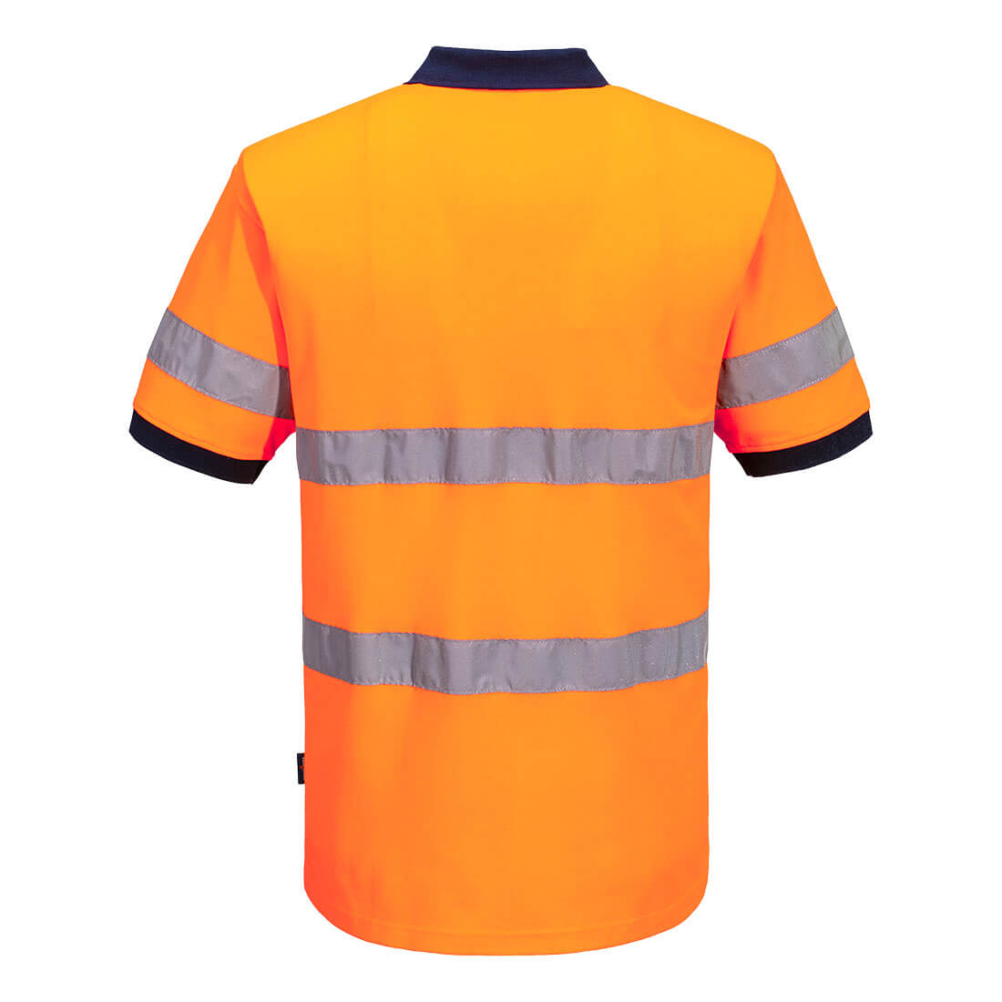 Hi-Vis Class D/N Contrast Polo Shirt S/S Orange/Navy back