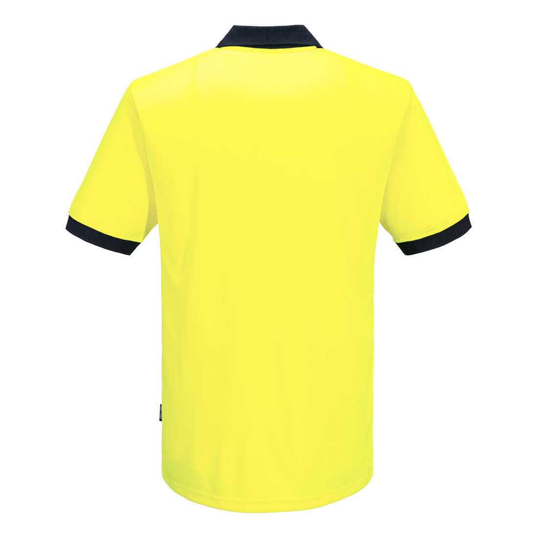 Hi Vis Class D Contrast Polo Shirt S/S Yellow/Navy back