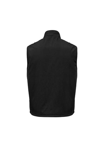 Reversible Unisex Fleece Vest Black back view