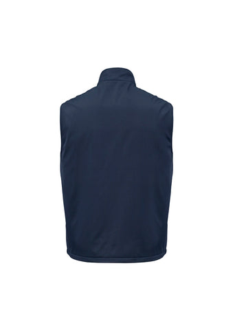 Reversible Unisex Fleece Vest Navy back view