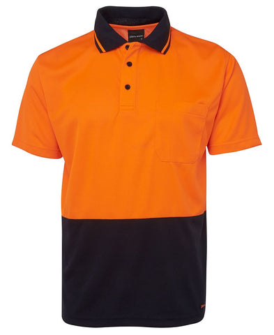 JB's Adults Hi Vis Non Cuff Traditional Polo - 6HVNC - 1
