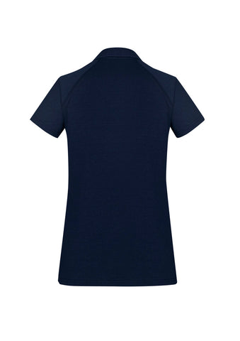 Byron Womens Short Sleeve Polo Navy back view