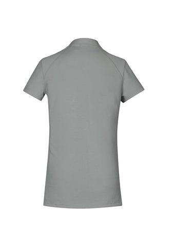 Byron Womens Short Sleeve Polo Silver back view